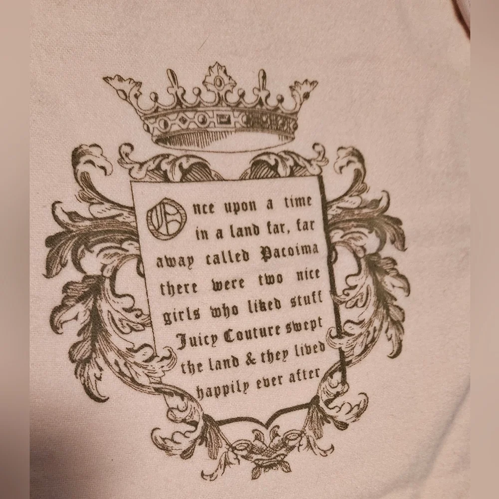 JUICY COUTURE Large Light Pink Dust Bag Cover Pouch Heart Charm Drawstring Logo - Picture 2 of 12